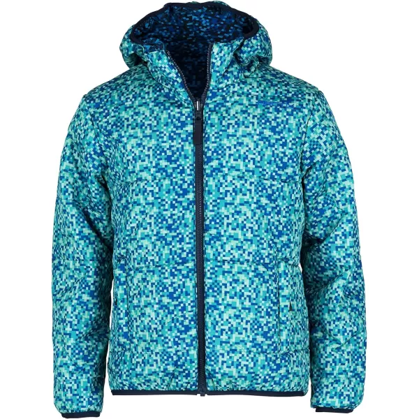 Arctix Kids Super Nova Reversible Insulated Lightweight and Warm JacketIce Block Print Navy