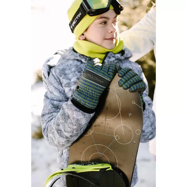 Arctix Kids Whiteout Insulated Ski GlovesArrowhead Royal BlueLime