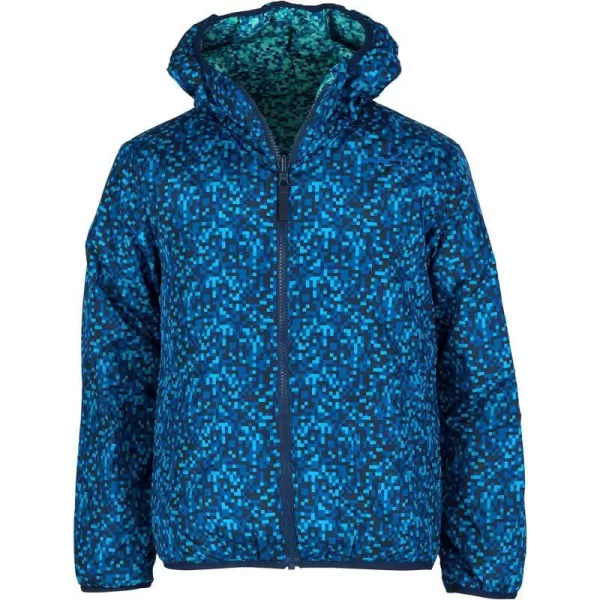 Arctix Kids Super Nova Reversible Insulated Lightweight and Warm JacketIce Block Print Navy