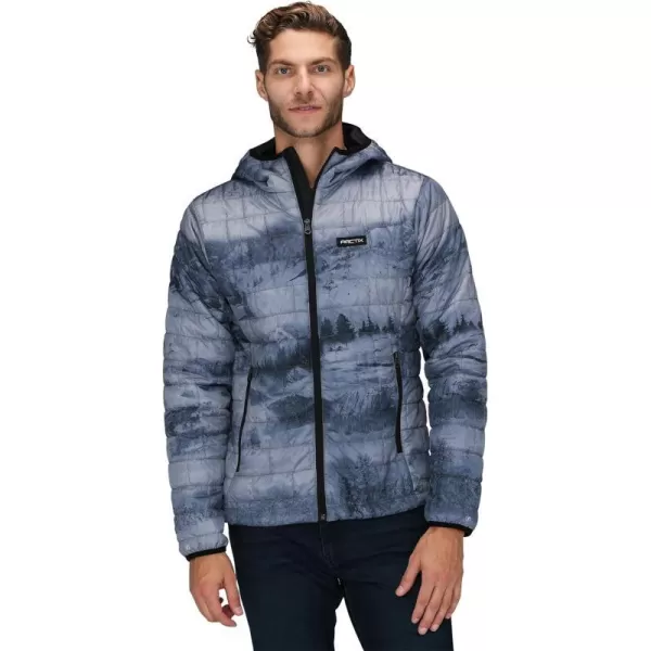 Arctix Mens Aero Hooded JacketScenic Print Gray