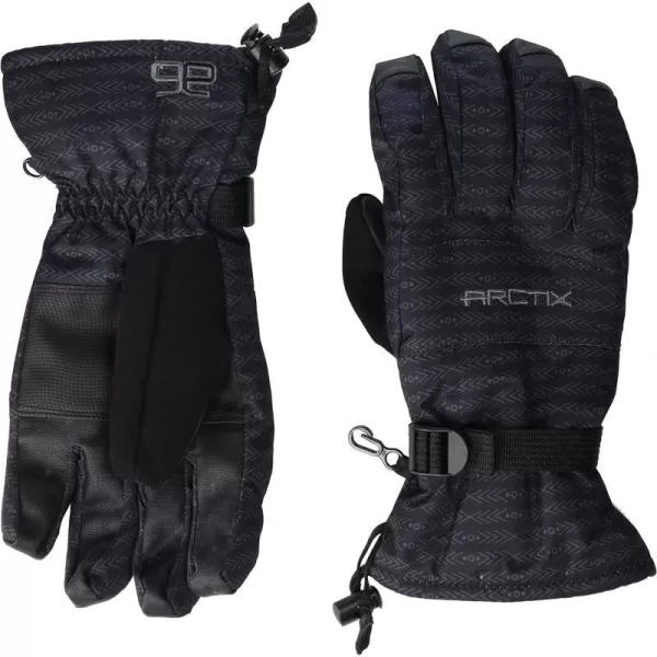 Arctix Mens Snowcat Insulated GlovesArrowhead BlackCharcoal