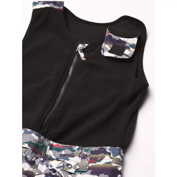 Arctix Kids Limitless Fleece Top Bib OverallsWhite Multi Camo