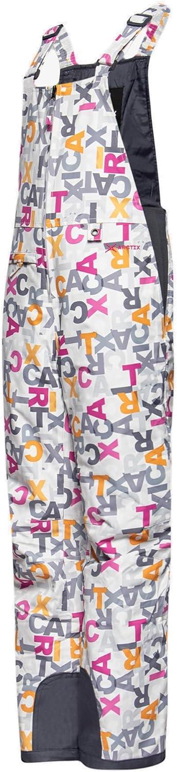 imageArctix Kids Insulated Snow Bib Overalls Letter Toss Pink Medium