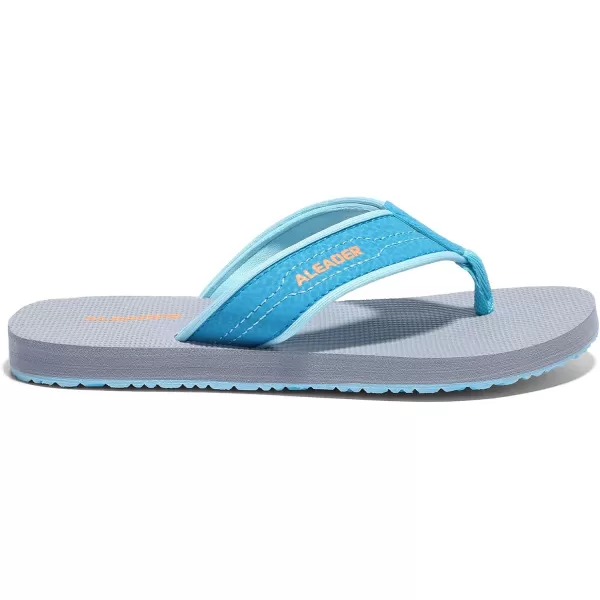 ALEADER Kids Flip Flops Sandals Lightweight Thong Sandals BeachPool Youth Slides Little KidBig KidTurquoise