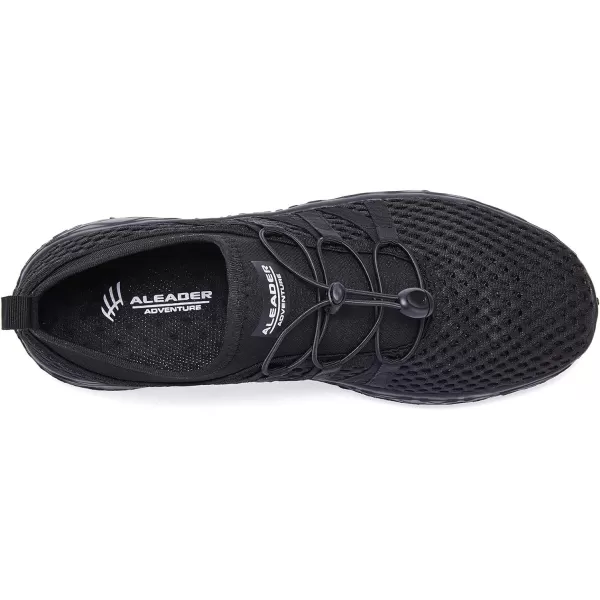 Aleader Mens Mesh Slip On Water ShoesAll Black