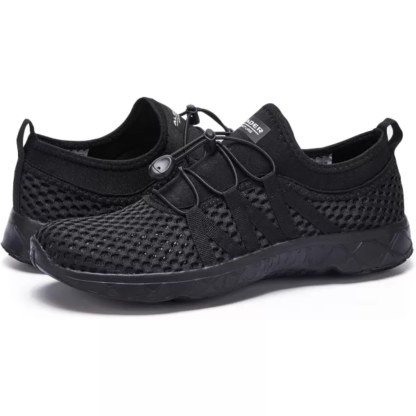 Aleader Mens Mesh Slip On Water ShoesAll Black