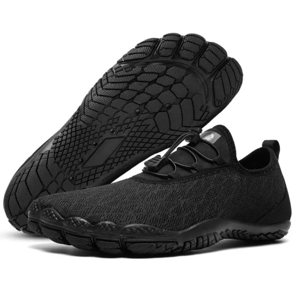 ALEADER Barefoot Water Shoes Men Non Slip Swim Beach Shoes for Hiking Walking RiverAll Black