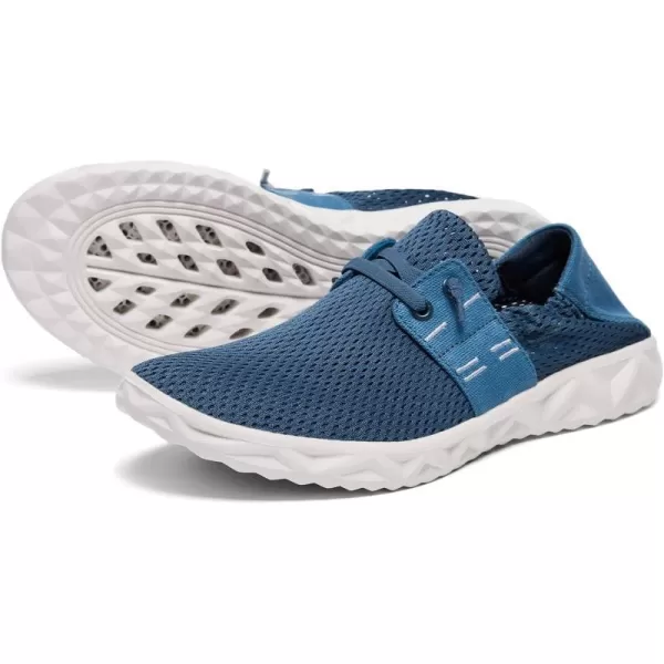 ALEADER Mens Slip On Mesh Water Shoes Casual Quick Drying Travel ShoesNavy