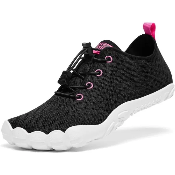 HIITAVE Water Shoes Non Slip Aqua Shoes Barefoot Quick Dry Lightweight with Beach River Swim Pool for Men Women Gradient ColorW04black Fushia