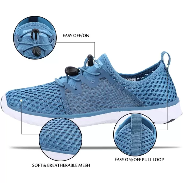 ALEADER Lightweight Water Shoes for Women Mesh Quick Drying Aqua ShoesPowerBlue