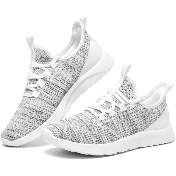 ALEADER Womens Slip On Tennis Shoes Energycloud Comfort Walking SneakersWhiteGray