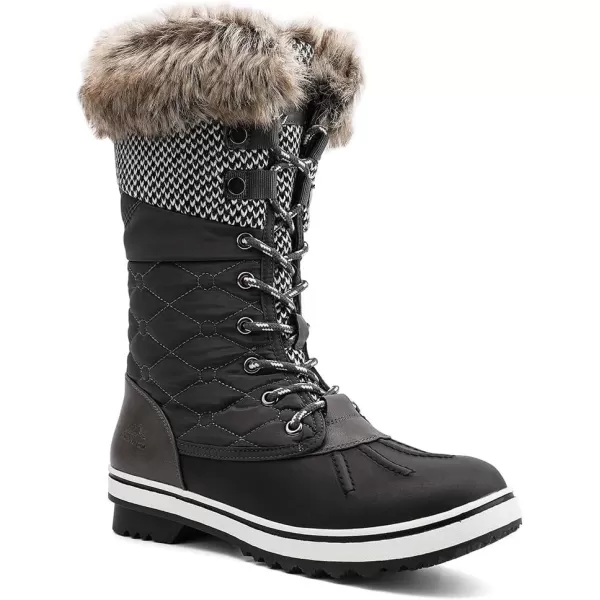 ALEADER Womens Winter Boots Waterproof Cold Weather Snow BootsGrey