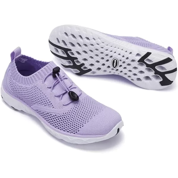 Aleader Womens Quick Drying Aqua Water ShoesCLight Purple