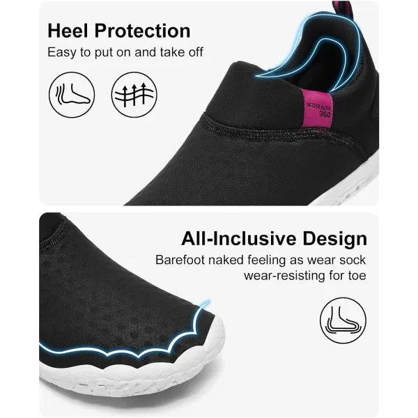 Womens Hydro Barefoot Water Shoes  Ultra Lightweight Drain Sole  QuickDry Tech Upper  Beach amp River Water ShoeBlack