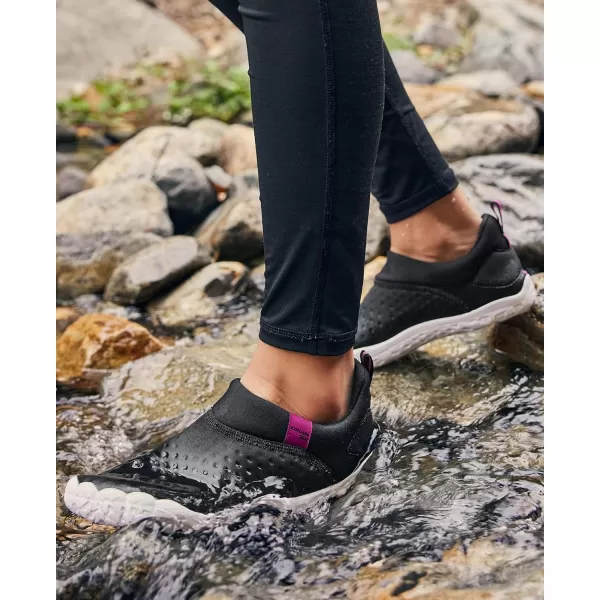 Womens Hydro Barefoot Water Shoes  Ultra Lightweight Drain Sole  QuickDry Tech Upper  Beach amp River Water ShoeBlack