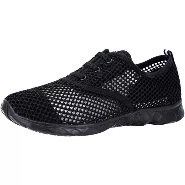 ALEADER Lightweight Water Shoes for Women Mesh Quick Drying Aqua ShoesBlackBlack