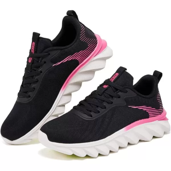 ALEADER Womens BladeFoam Colorful Running ShoesBlackFushia