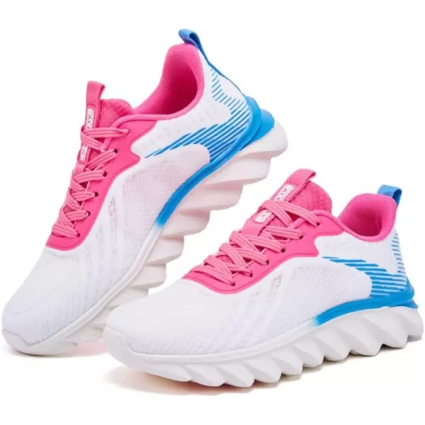 ALEADER Womens BladeFoam Colorful Running ShoesWhiteFushia