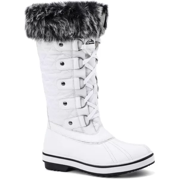 ALEADER Womens Cold Weather Winter Boots Waterproof Snow BootsWhite