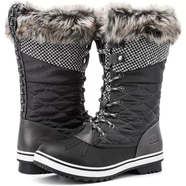 ALEADER Womens Winter Boots Waterproof Cold Weather Snow BootsGrey