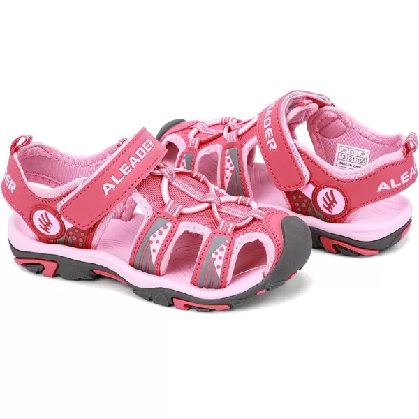 ALEADER Kids Youth Sport Water Hiking Sandals ToddlerLittle KidBig KidPink