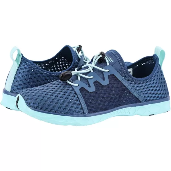 ALEADER Womens Stylish Water Shoes for Beach Surf Swim Aqua ShoesNavyAqua Sky