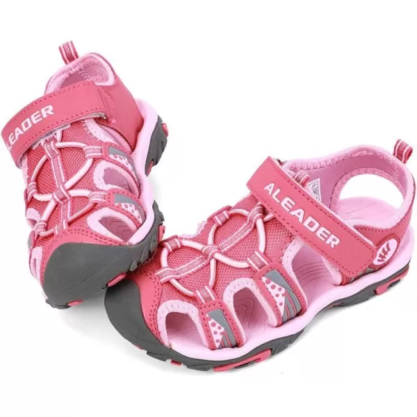 ALEADER Kids Youth Sport Water Hiking Sandals ToddlerLittle KidBig KidPink