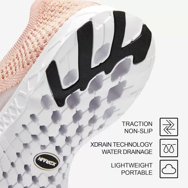 ALEADER Lightweight Womens Quick Drying Xdrain Water ShoesLight Pink