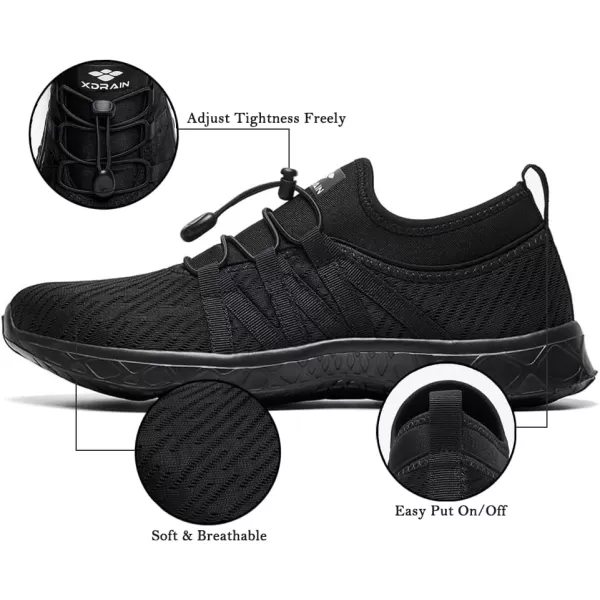 ALEADER Mens Quick Drying Aqua Water Shoes1All Black