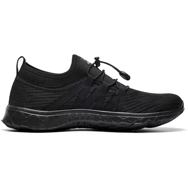 ALEADER Mens Quick Drying Aqua Water Shoes1All Black