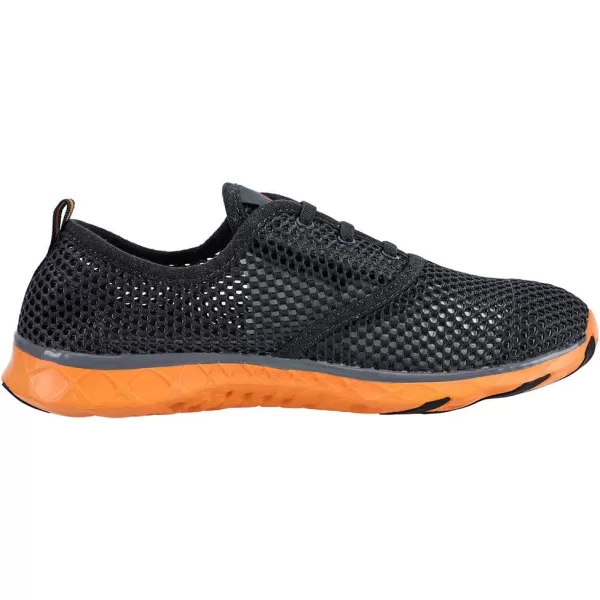 ALEADER Mens Quick Drying Aqua Water ShoesCGrayOrange