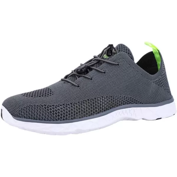 ALEADER Mens Quick Drying Aqua Water ShoesDark GrayGreen