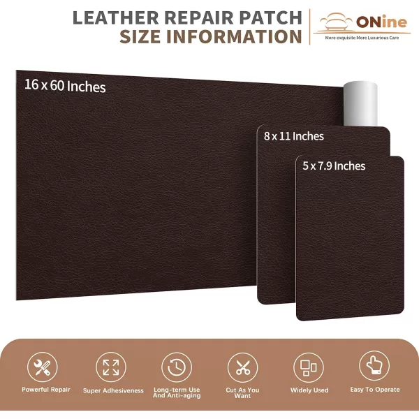 ONine Leather Repair PatchSelfAdhesive Couch PatchMulticolor Available Scratch Leather 8X11 Inch Peel and Stick for Sofas Car Seats Hand Bags JacketsNew Black8 x 11 Dark Brown Leather