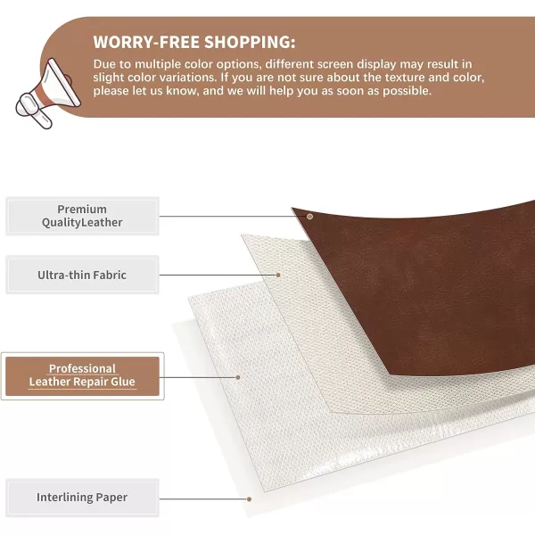 ONine Leather Repair PatchSelfAdhesive Couch PatchMulticolor Available Scratch Leather 8X11 Inch Peel and Stick for Sofas Car Seats Hand Bags JacketsNew Black16 x 60 Irregular Pattern Caramel Brown