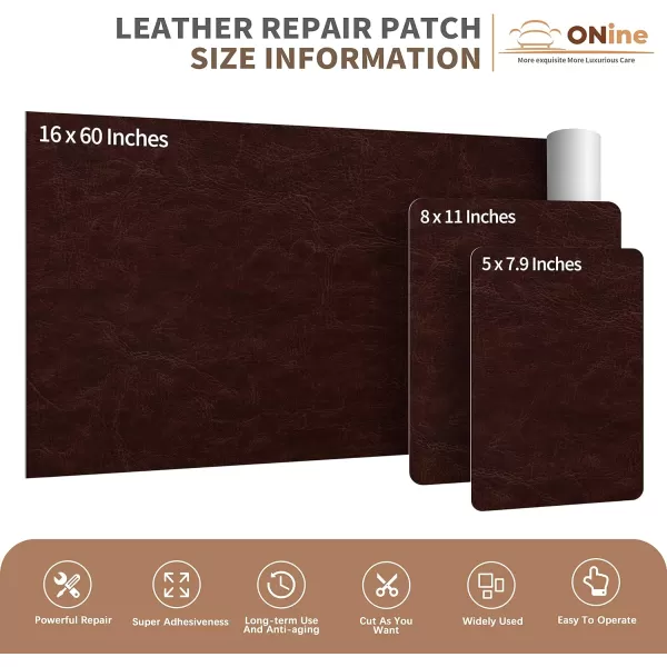 ONine Leather Repair PatchSelfAdhesive Couch PatchMulticolor Available Scratch Leather 8X11 Inch Peel and Stick for Sofas Car Seats Hand Bags JacketsNew Black5 x 79 Mahogany