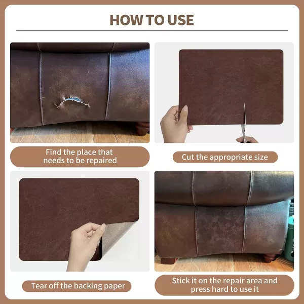 ONine Leather Repair PatchSelfAdhesive Couch PatchMulticolor Available Scratch Leather 8X11 Inch Peel and Stick for Sofas Car Seats Hand Bags JacketsNew Black8 x 11 Irregular Pattern Caramel Brown