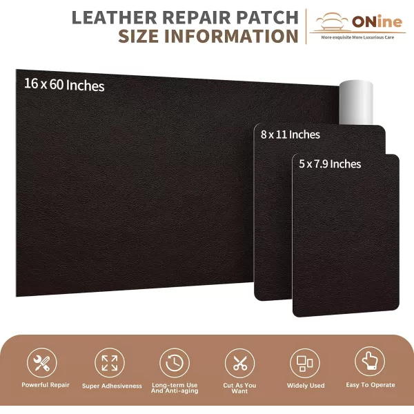 ONine Leather Repair PatchSelfAdhesive Couch PatchMulticolor Available Scratch Leather 8X11 Inch Peel and Stick for Sofas Car Seats Hand Bags JacketsNew Black8 x 11 Dark Brown No4