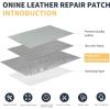 imageLeather Repair PatchLeather Repair Tape 3 x 60 inches Leather Repair Patch for FurnitureVinyl Repair KitLeather Couch Patchfor Sofas Furniture Car Seats Office ChairsGrayBlue GrayLitchi Grain