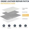 imageLeather Repair PatchLeather Repair Tape 3 x 60 inches Leather Repair Patch for FurnitureVinyl Repair KitLeather Couch Patchfor Sofas Furniture Car Seats Office ChairsGrayWhite
