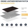 imageONine Leather Repair PatchSelfAdhesive Couch PatchMulticolor Available Scratch Leather 8X11 Inch Peel and Stick for SofasCar Seats Backpack Jackets BlackFine GrainDark BrownFine Grain