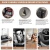 imageONine Leather Repair PatchSelfAdhesive Couch PatchMulticolor Available Scratch Leather 8X11 Inch Peel and Stick for SofasCar Seats Backpack Jackets BlackFine GrainBlackFine Grain