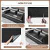 imageONine Leather Repair PatchSelfAdhesive Couch PatchMulticolor Available Scratch Leather 8X11 Inch Peel and Stick for SofasCar Seats Backpack Jackets BlackFine GrainInk Black