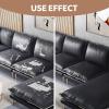 imageONine Leather Repair PatchSelfAdhesive Couch PatchMulticolor Available Scratch Leather 8X11 Inch Peel and Stick for SofasCar Seats Backpack Jackets BlackFine GrainNew Gray