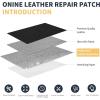 imageONine Leather Repair PatchSelfAdhesive Couch PatchMulticolor Available Scratch Leather 8X11 Inch Peel and Stick for SofasCar Seats Backpack Jackets BlackFine GrainBlackFine Grain