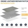 imageONine Leather Repair PatchSelfAdhesive Couch PatchMulticolor Available Scratch Leather 8X11 Inch Peel and Stick for SofasCar Seats Backpack Jackets BlackFine GrainGreyLitchi Grain