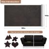 imageONine Leather Repair PatchSelfAdhesive Couch PatchMulticolor Available Scratch Leather 8X11 Inch Peel and Stick for SofasCar Seats Backpack Jackets BlackFine GrainNew Dark Brown