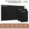 imageONine Leather Repair Tape Leather Repair Patch 16 x 60 Inch SelfAdhesive Couch Patch for Furniture Sofas Car Seats Pure BlackFine Grain