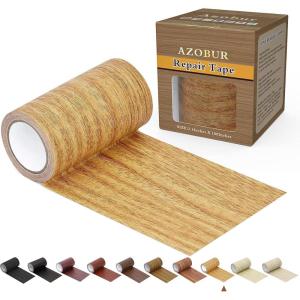 imageAzobur Repair Tape Patch 24quotX15 Wood Textured Adhesive for Door Floor Table and Chair Natural Oak