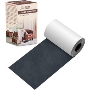 imageLeather Repair PatchLeather Repair Tape 3 x 60 inches Leather Repair Patch for FurnitureVinyl Repair KitLeather Couch Patchfor Sofas Furniture Car Seats Office ChairsGrayDark Grey
