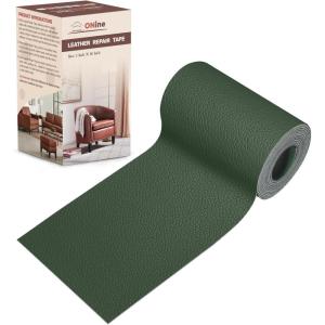 imageLeather Repair PatchLeather Repair Tape 3 x 60 inches Leather Repair Patch for FurnitureVinyl Repair KitLeather Couch Patchfor Sofas Furniture Car Seats Office ChairsGrayBlackish GreenLitchi Grain
